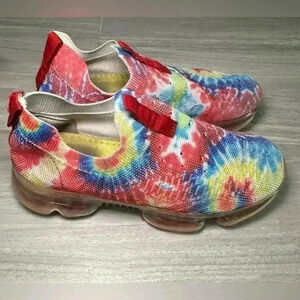 Fashion Kids Red & Blue Tie Dye Gummy Sole Mesh Sneakers Size 1
